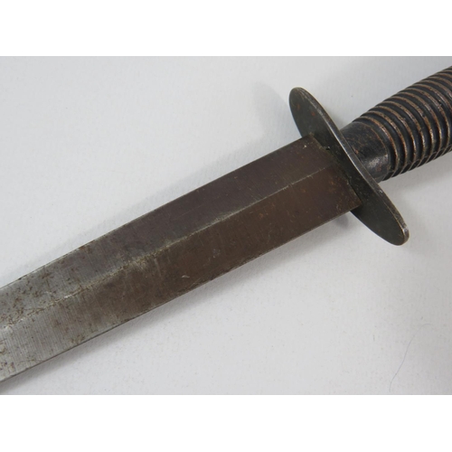 164 - Commando Dagger. No makers mark or insignia visable. 12 inches overall length approx 12 inches. (THI... 