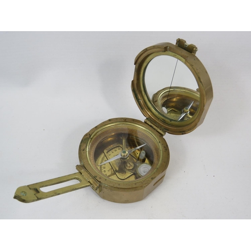 173 - Replica Nauticalia Brass Compass. See photos.