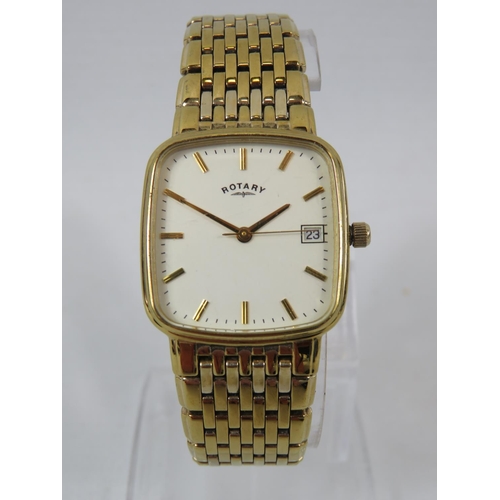 176 - Gents Rotary Dress watch model 328550, Date window, Quartz Movement. Original box and papers. See ph... 