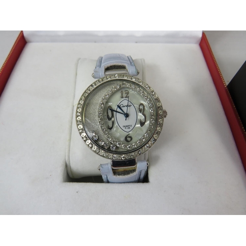 177 - Two Boxed and unused ladies quartz watches. Both require batteries to run. See photos.