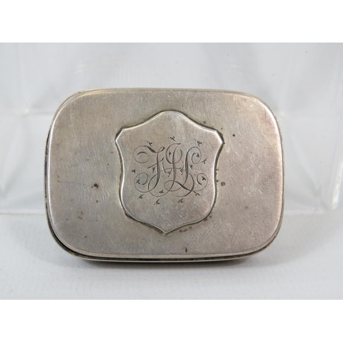 193 - Victorian Silver Snuff box/Vesta, Lemon Gilt interior. Clear Hallmarks for London 1885, maker Sampso... 