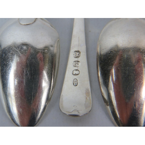 195 - Five Georgian Silver Teaspoons. Combined weight is 79.1g