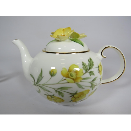 280 - Royal Stratford Compton Woodhouse the country cottage collection teapots. Meadow Buttercups & Field ... 