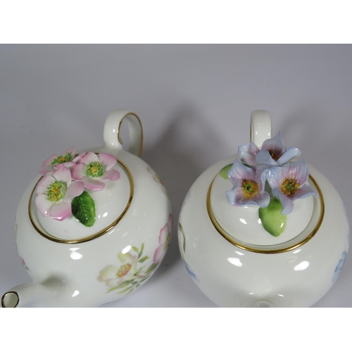 281 - Royal Stratford Compton Woodhouse the country cottage collection teapots. Briar Roses & Himalayan Po... 