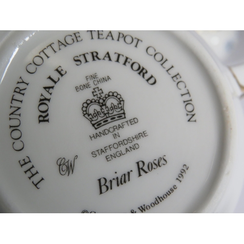 281 - Royal Stratford Compton Woodhouse the country cottage collection teapots. Briar Roses & Himalayan Po... 