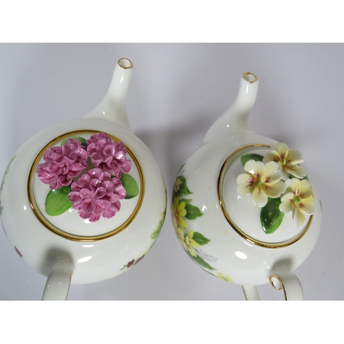 283 - Royal Stratford Compton Woodhouse the country cottage collection teapots. Old Fashioned pinks and Wo... 