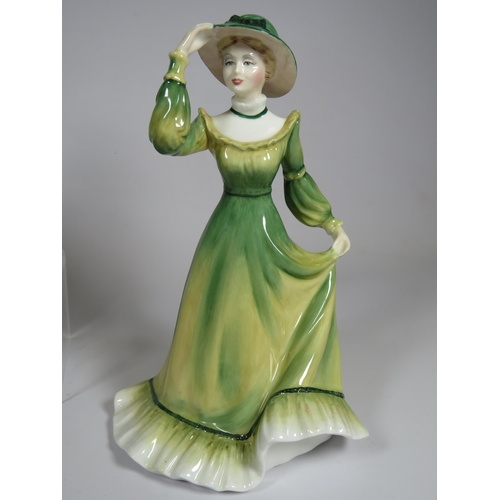 288 - 3 Figurines Royal Doulton Southern Belle, Coalport Ladies of Fashion Henrietta and a Royal Grafton J... 