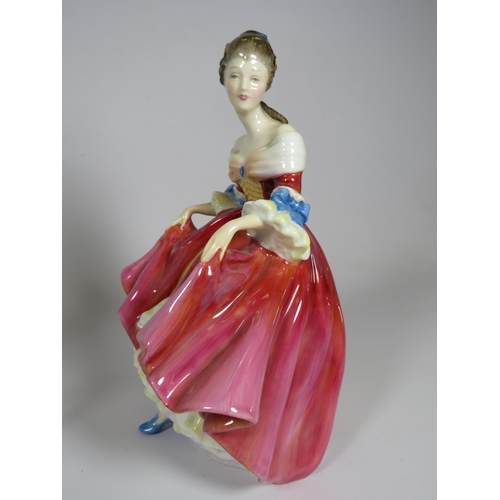 288 - 3 Figurines Royal Doulton Southern Belle, Coalport Ladies of Fashion Henrietta and a Royal Grafton J... 