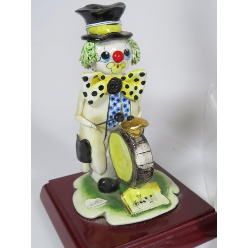 657 - 7 Italian pottery Zampiva clown figurines. The tallest measures 18.5cm