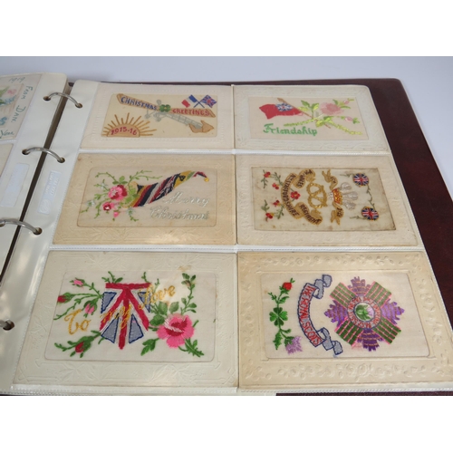Over 100 vintage embroided cards, including military and WW1 etc.