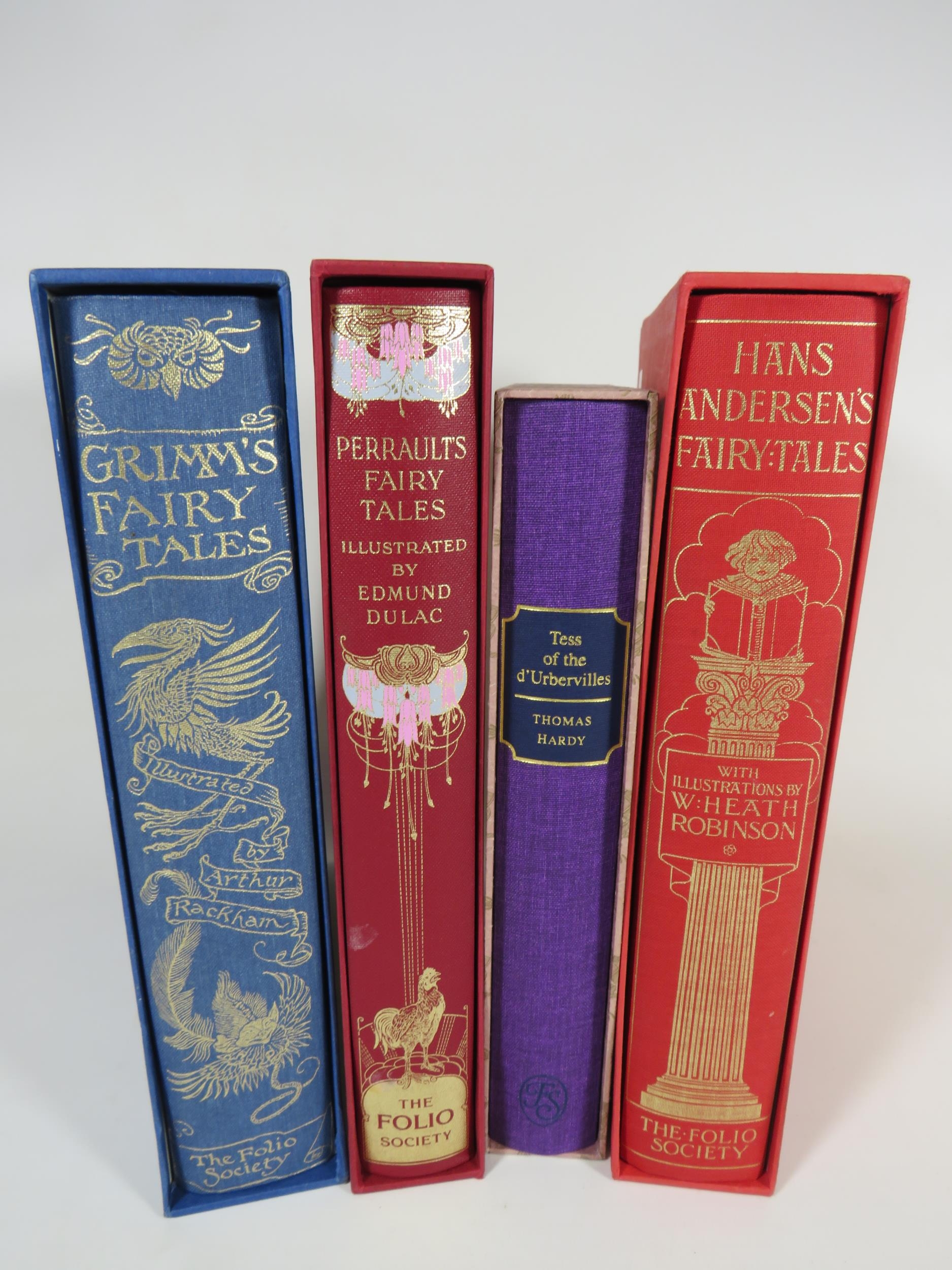 3 Folio society Fairy Tale books and Tess of the D'urbervilles.