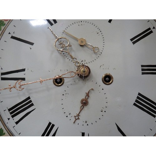 219A - Beautiful Early to Mid Victorian Long case clock with painted dial. Housed in a lovely Oak case of g... 