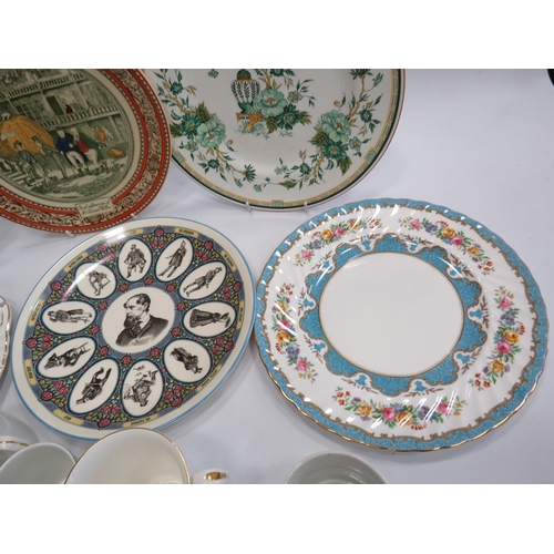 1538 - 2 trays of ceramics to include collectors plates and royalty related.