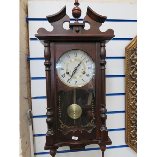 1662 - Eight day mechanical chiming wall clock in running order . See photos.