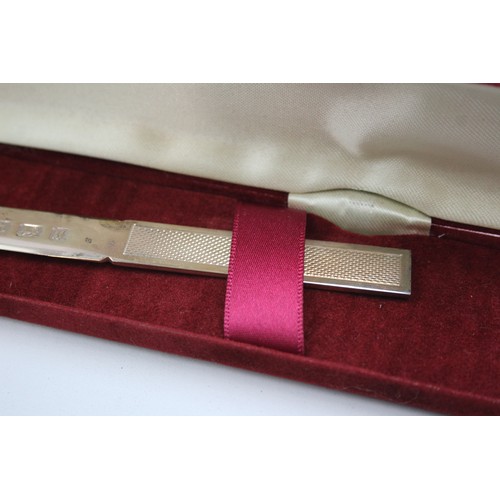 107 - Vintage Hallmarked 1986 Birmingham STERLING SILVER Letter Opener (24g)   630693