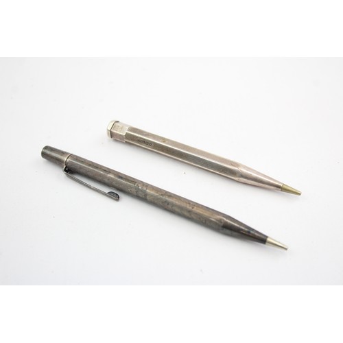 151 - 2 x Assorted Vintage Hallmarked .925 STERLING SILVER Pencils Inc Propelling 38g     666017