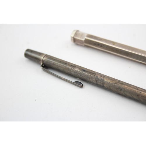 151 - 2 x Assorted Vintage Hallmarked .925 STERLING SILVER Pencils Inc Propelling 38g     666017