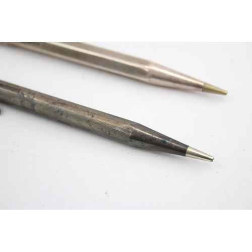 151 - 2 x Assorted Vintage Hallmarked .925 STERLING SILVER Pencils Inc Propelling 38g     666017