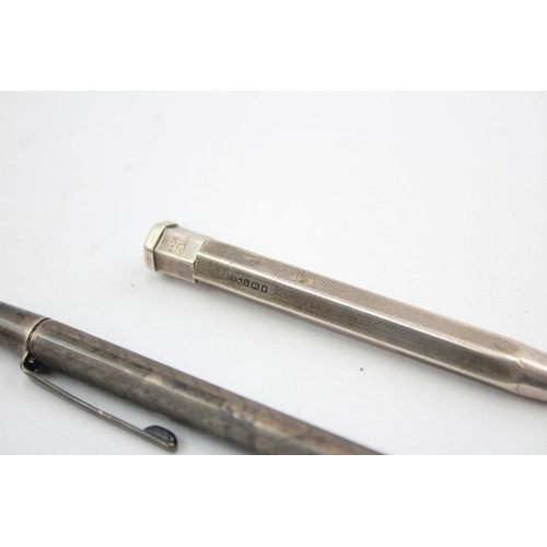 151 - 2 x Assorted Vintage Hallmarked .925 STERLING SILVER Pencils Inc Propelling 38g     666017