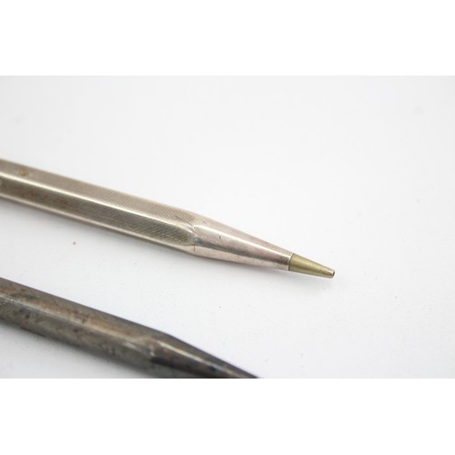 151 - 2 x Assorted Vintage Hallmarked .925 STERLING SILVER Pencils Inc Propelling 38g     666017