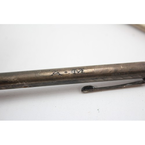 151 - 2 x Assorted Vintage Hallmarked .925 STERLING SILVER Pencils Inc Propelling 38g     666017