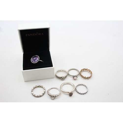 166 - 8 X .925 Pandora Rings (34g)     884647