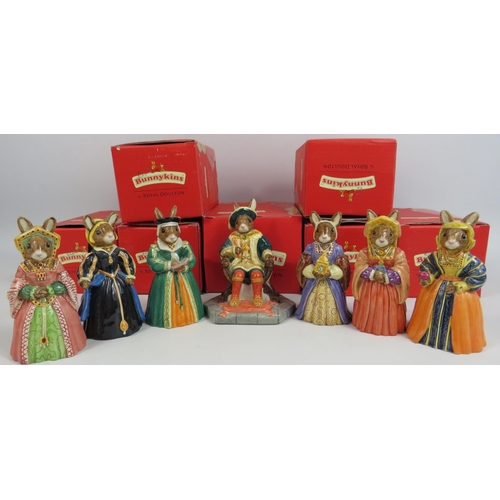 1 - Royal Doulton Bunnykins The Tudor collection Henry the VIII and his 6 Wives all come with boxes.