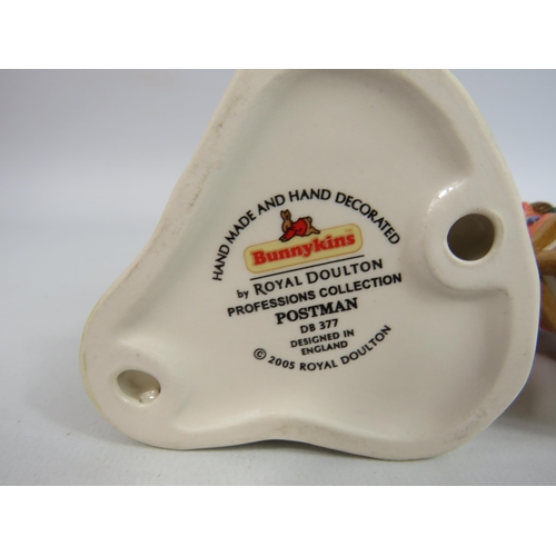 10 - 3 Royal Doulton Bunnykins Professionals collection figurines Nurse, Doctor and Postman. All with box... 