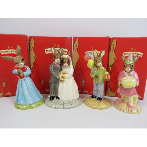 14 - 4 Royal Doulton Bunnykins The Occassions collection figurines all have boxes.