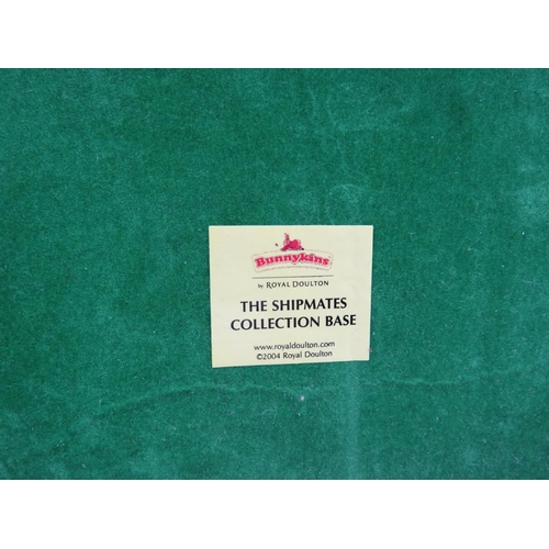 16 - Royal Doulton Bunnykins The ship mates collection 7 figurines with boxes and the Ship base.