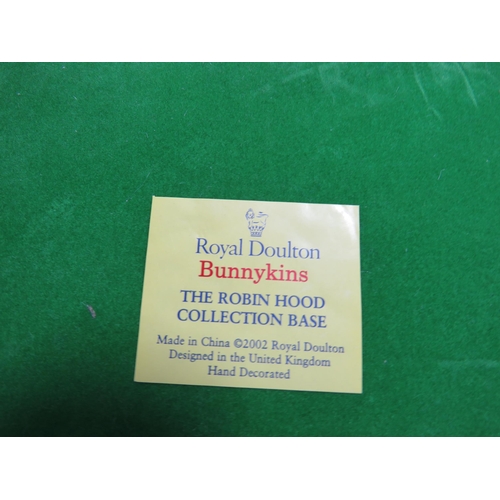 17 - Royal Doulton Bunnykins The Robin Hood collection 8 figurines and base. No boxes for figurines but t... 