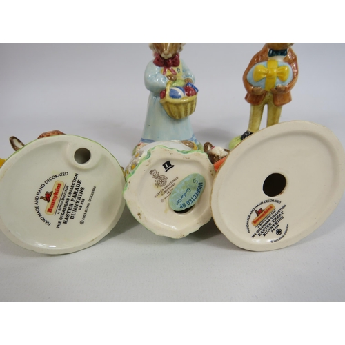 20 - 5 Royal Doulton Bunnykins Easter figurines. 2 have boxes.