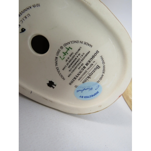 21 - 2 Royal Doulton Bunnykins Limited edition figurines, Online 1769 of 2000 and Dodgem 447 of 2500. bot... 