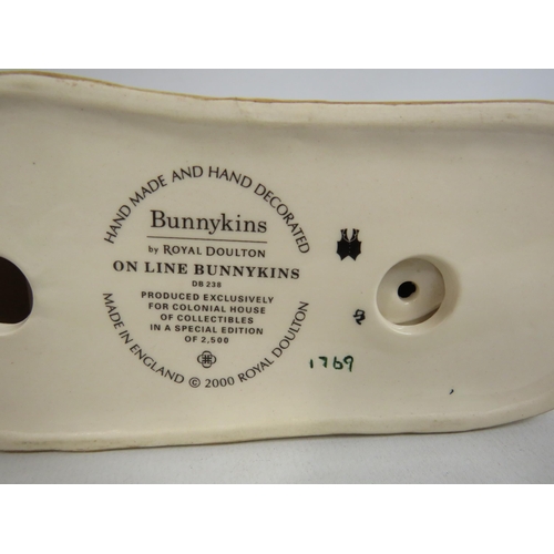 21 - 2 Royal Doulton Bunnykins Limited edition figurines, Online 1769 of 2000 and Dodgem 447 of 2500. bot... 