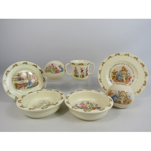 24 - Royal Doulton Bunnykins collection ceramics cups, bowls, money box etc.