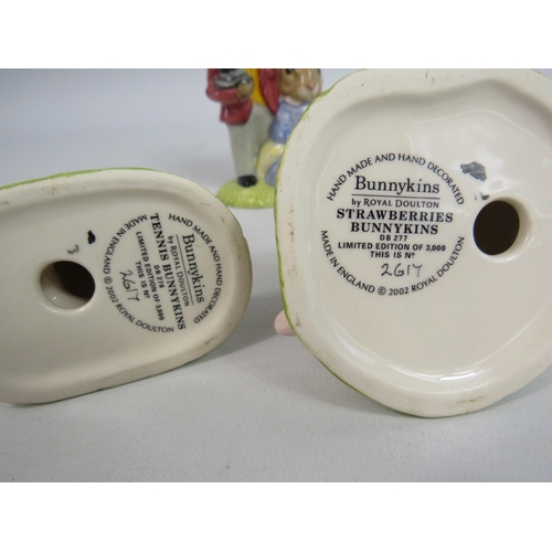63 - 4 Royal Doulton Bunnykins figurines 2 are limited Edition.