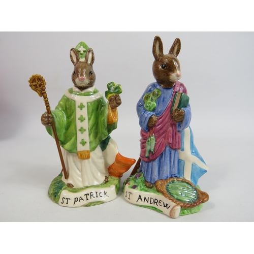 7 - 2 Royal Doulton Bunnykins Limited edition figurines, St Patrick 128 of 1000 with box and St Andrew 4... 