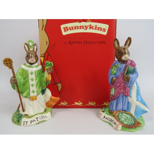 7 - 2 Royal Doulton Bunnykins Limited edition figurines, St Patrick 128 of 1000 with box and St Andrew 4... 