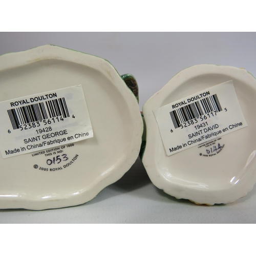 8 - 2 Royal Doulton Bunnykins Limited edition figurines, St George 153 of 1000 and St David 144 of 1000 ... 