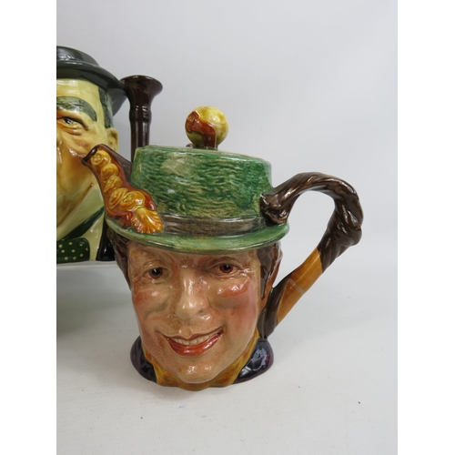 260 - Beswick Sam Weller teapot and 2 toby jugs.