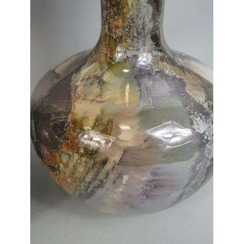 269 - 2 Arabia ware lustre vases made in Finland 1930s 27cm tall.