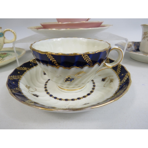 274 - 2 Early Royal Worcester cups and saucers plus 2 others.