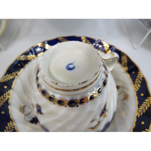 274 - 2 Early Royal Worcester cups and saucers plus 2 others.