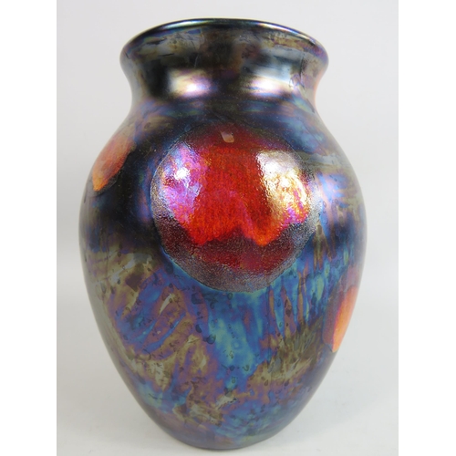 32 - Poole pottery vase in the Galaxy lustre pattern 20cm tall.