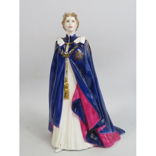 46 - Royal Worcester Queen Elizabeth II Limited Edition Golden Jubilee figurine 462 of 1000.