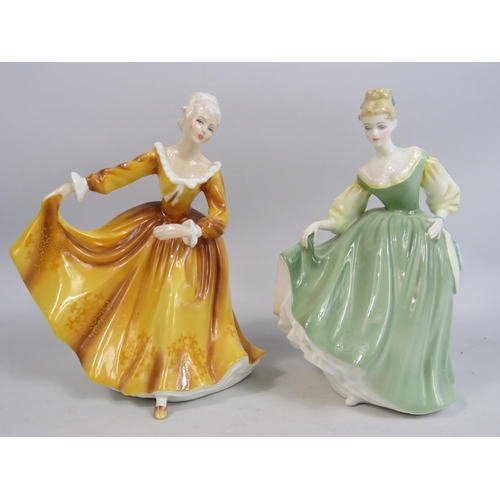 48 - 2 Royal Doulton figurines Kirsty HN2381 and Fair Lady HN2193.