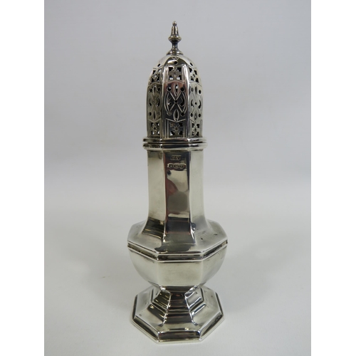 283 - Sheffield sterling silver sugar sifter by Emile Viner 1932, 142.3 grams.