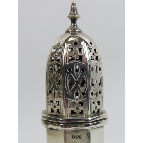 283 - Sheffield sterling silver sugar sifter by Emile Viner 1932, 142.3 grams.