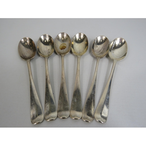 288 - 6 Sheffield sterling silver C.W Fletcher and son Coffee spoons 1909, 95.7 grams.
