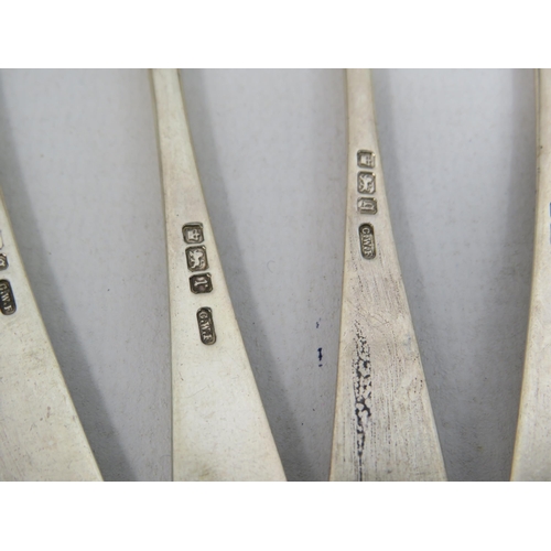 288 - 6 Sheffield sterling silver C.W Fletcher and son Coffee spoons 1909, 95.7 grams.